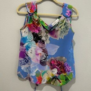 Amanda Uprichard Silk Butterfly Blouse